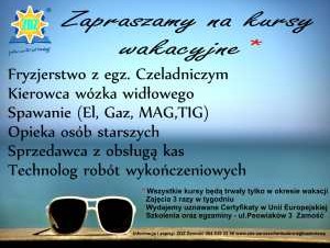 Zapraszamy na kursy wakacyjne