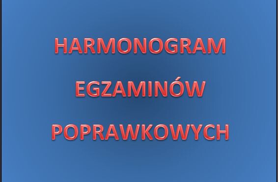 Egzaminy poprawkowe – sierpień 2021 r.